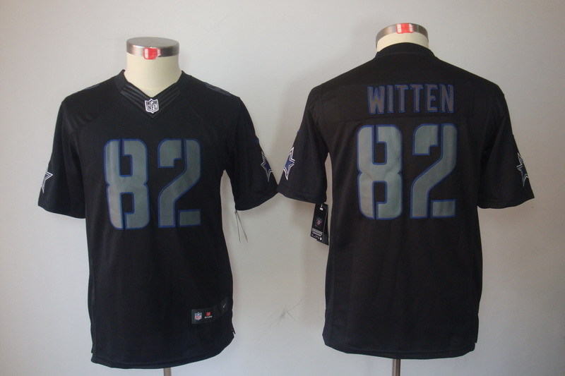 Youth Dallas cowboys #82 Witten black Nike NFL Jerseys->->Youth Jersey